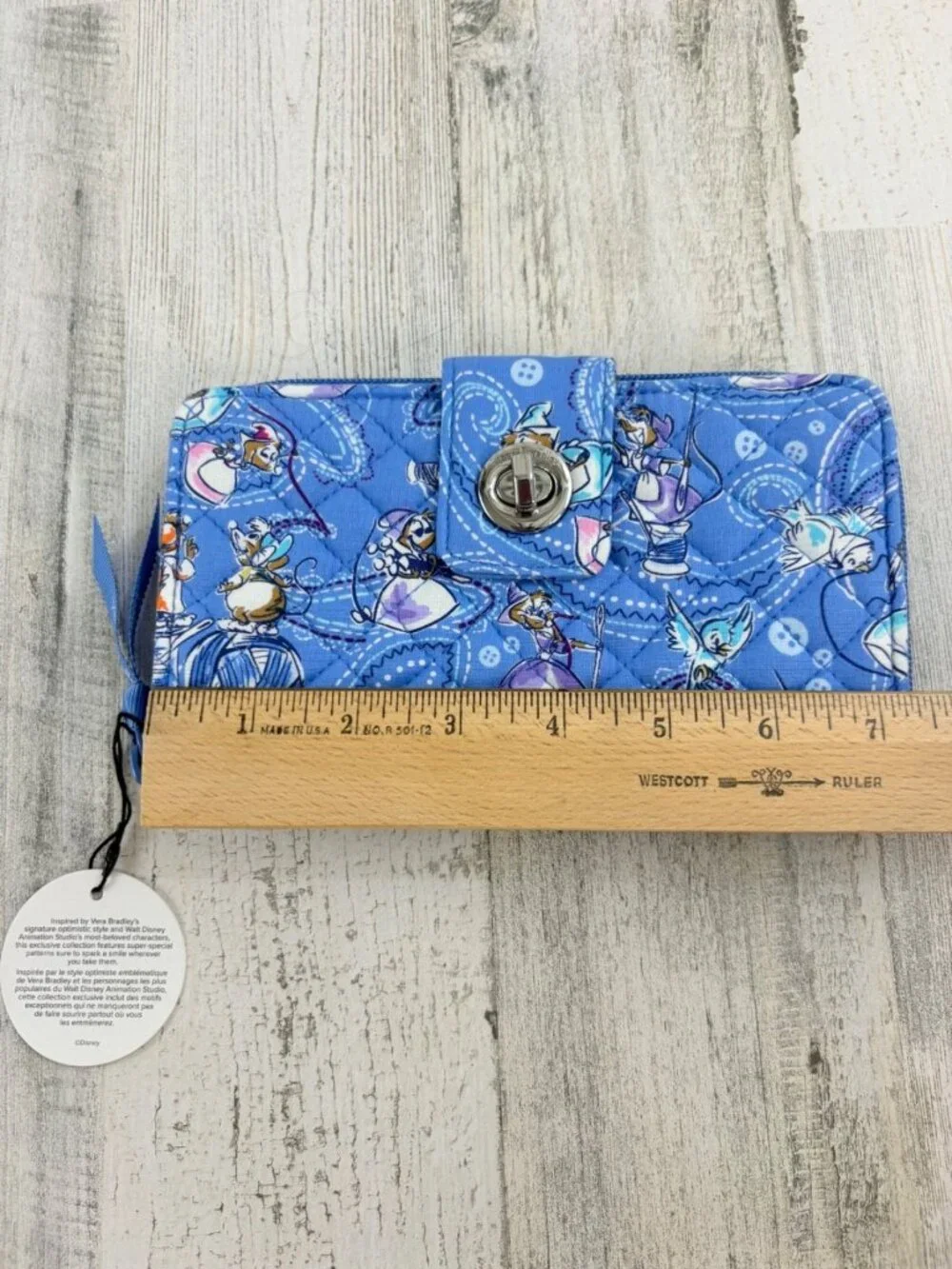 Vera Bradley RFID Turnlock Wallet Cinderella Paisley Friends NWT